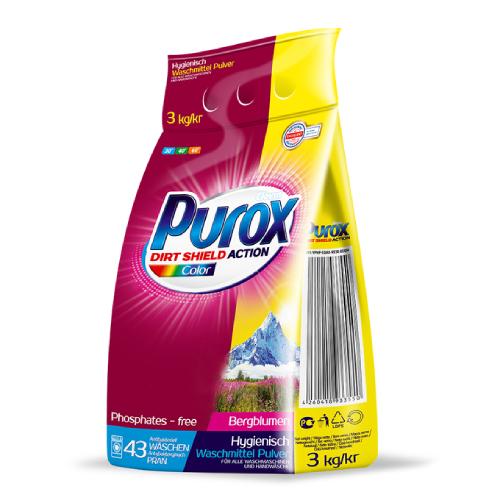 Zdjęcie produktu - PUROX COLOR Proszek do prania, 3kg