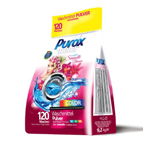 Zdjęcie produktu - PUROX COLOR Perfumowany proszek do prania, 9,2kg