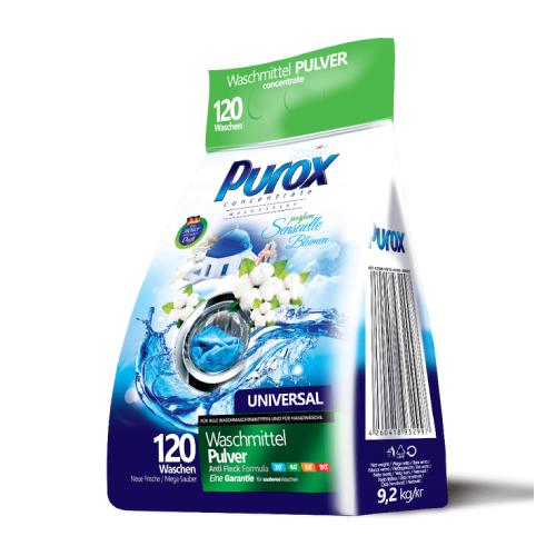 Zdjęcie produktu - PUROX Perfumowany proszek do prania UNIVERSAL, 9,2kg