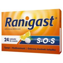 Zdjęcie produktu - Ranigast SOS tabletki do ssania, 24 tabl.