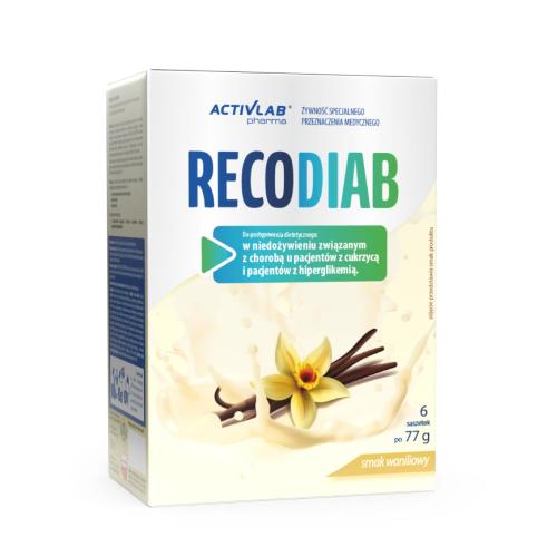 Zdjęcie produktu - Recodiab smak waniliowy, 6 saszetek x 77g