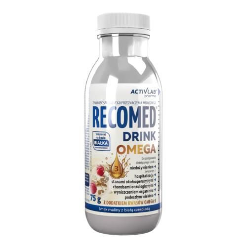 Zdjęcie produktu - RecoMed Drink Omega smak malina-biała czekolada, 75 g