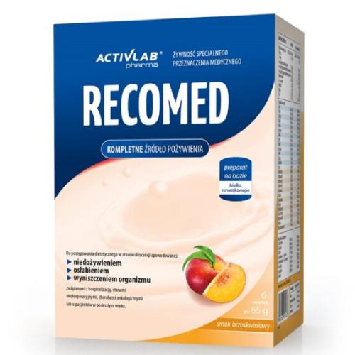 Zdjęcie produktu - RECOMED Proszek o smaku brzoskwiniowym, 6 saszetek