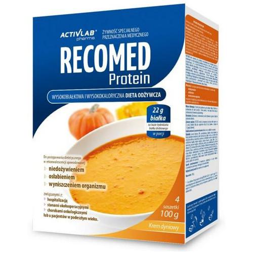 Zdjęcie produktu - RECOMED Protein Proszek o smaku kremu dyniowego, 4saszetki