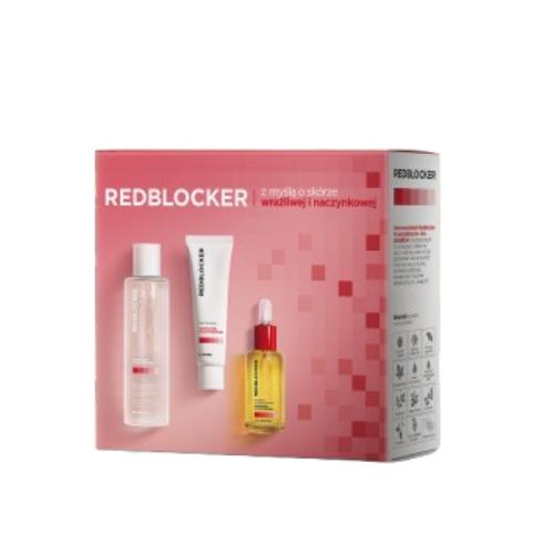 Zdjęcie produktu - REDBLOCKER Zestaw Koncentrat naprawczy, 30ml + Krem na noc, 50ml + Płyn micelarny, 200ml