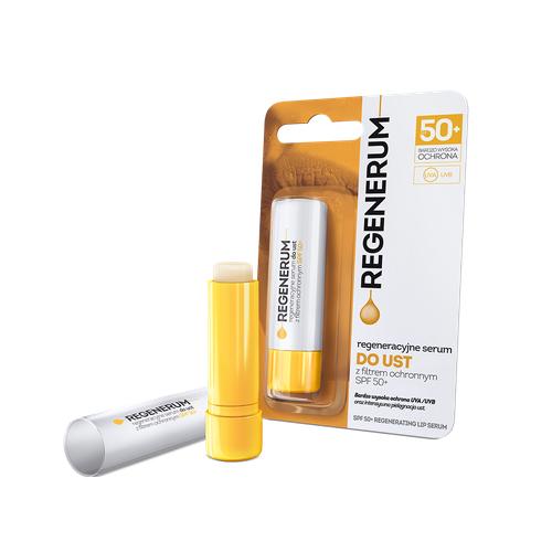 Zdjęcie produktu - REGENERUM regeneracyjne serum do ust w sztyfcie z SPF 50+, 5g