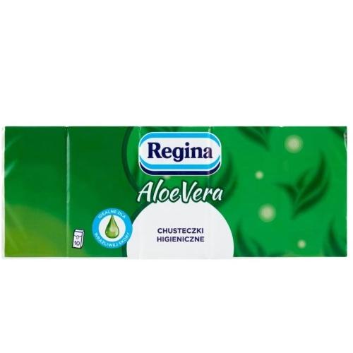 Zdjęcie produktu - REGINA Aloe Vera chusteczki higieniczne, 10 opakowań po 9szt.