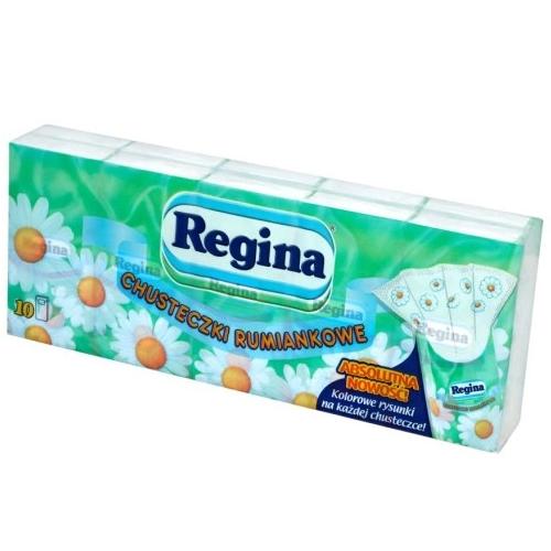Zdjęcie produktu - REGINA Chusteczki higieniczne rumiankowe, 10 opakowań