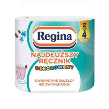 Zdjęcie produktu - REGINA Najdłuższy ręcznik papierowy Kolorowe dekoracje, 2 szt. USZKODZONE PAPIEROWE OPAKOWANIE