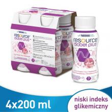 Zdjęcie produktu - RESOURCE Diabet Plus Płyn smak truskawkowy - 4 x 200 ml 