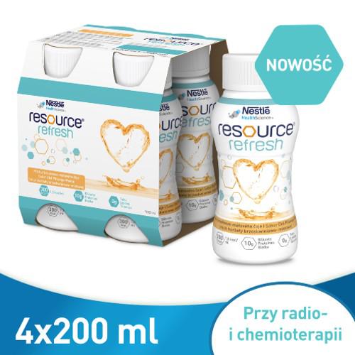 RESOURCE REFRESH o smaku herbaty brzoskwiniowo - miętowej, 4x200ml