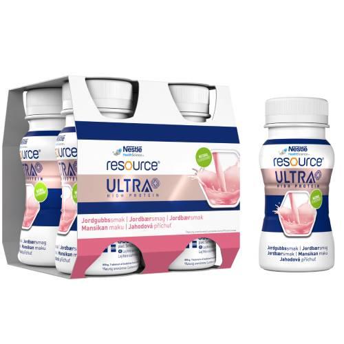 Zdjęcie produktu - Resource Ultra+ smak truskawkowy, 4 x 125 ml