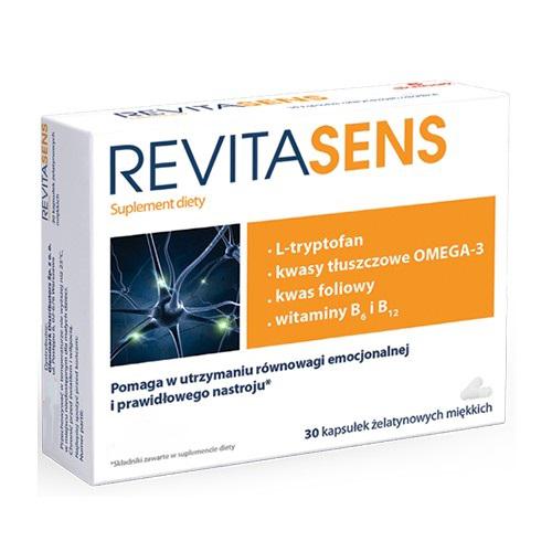 Zdjęcie produktu - REVITASENS z kwasami Omega-3 i witaminami z grupy B, 30 kaps.