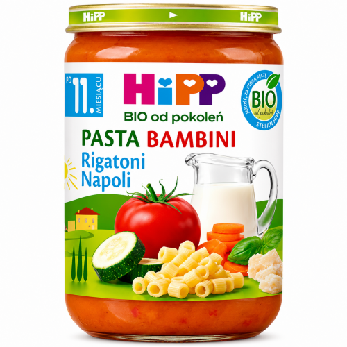 Zdjęcie produktu - HiPP Rigatoni Napoli BIO, 220 g