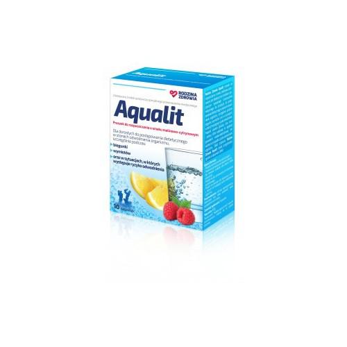 Zdjęcie produktu - Rodzina Zdrowia Aqualit smak malinowo-cytrynowy, 10 saszetek