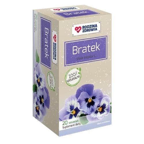 Zdjęcie produktu - Rodzina Zdrowia Bratek Herbata, 20sasz.
