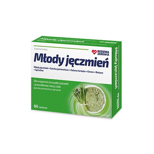 Zdjęcie produktu - Rodzina Zdrowia Młody jęczmień, 60 tabl.
