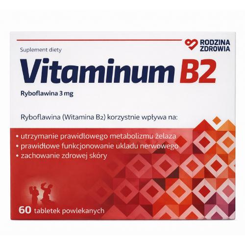 Zdjęcie produktu - Rodzina Zdrowia Vitaminum B2, 60 tabl.