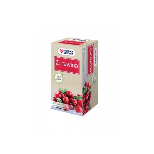 Zdjęcie produktu - Rodzina Zdrowia Żurawina herbatka, 20 sasz.