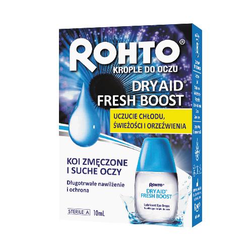 Zdjęcie produktu - Rohto Dry Aid Fresh Boost Krople do oczu, 10 ml