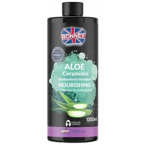 Zdjęcie produktu - RONNEY Aloe Ceramides Nawilżający szampon do włos&oacute;w matowych i suchych z aloesem i ceramidami, 1000ml