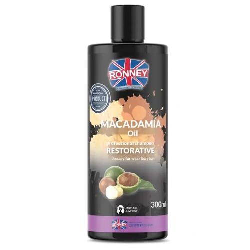 Zdjęcie produktu - RONNEY Macadamia Oil Wzmacniający szampon z olejem makadamia do włos&oacute;w suchych i osłabionych, 300ml