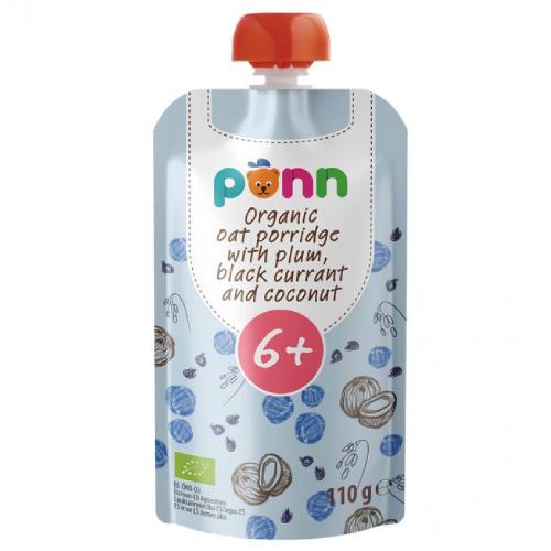 Zdjęcie produktu - SALVEST P&Otilde;NN BIO Owocowe puree z jogurtem i ciasteczkami, 110g KR&Oacute;TKA DATA 23.06.2026