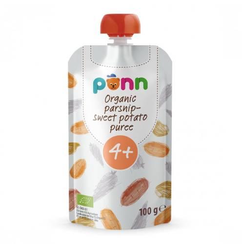 Zdjęcie produktu - SALVEST P&Otilde;NN BIO Puree z pasternaku i batat&oacute;w, 100g