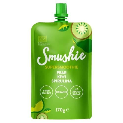 Zdjęcie produktu - Salvest Smushie Bio Fresh Boost Smoothie owocowe gruszka, kiwi, spirulina, 170 g