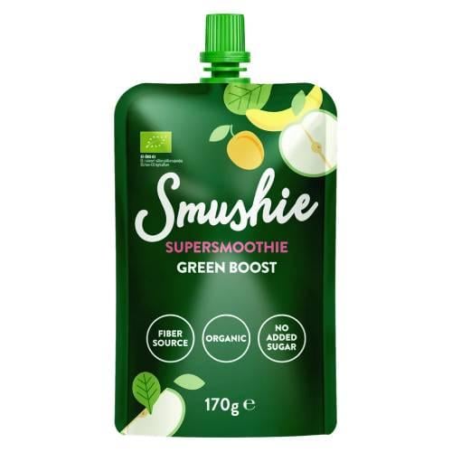 Zdjęcie produktu - Salvest Smushie Bio Green Boost Smoothie owocowe jabłko, szpinak, 170 g