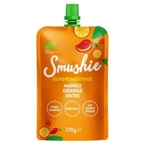 Zdjęcie produktu - Salvest Smushie Bio Tropical Boost Smoothie owocowe mango, pomarańcza, daktyle, 170 g