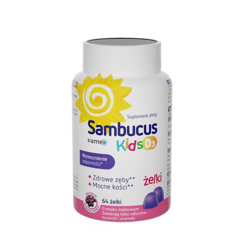 Zdjęcie produktu - Sambucus Kids D3, 64żelki