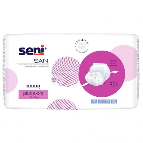 Zdjęcie produktu - SAN SENI PLUS EXTRA Pieluchy anatomiczne, 30 szt.