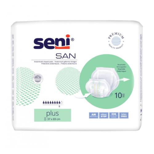 Zdjęcie produktu - SAN SENI PLUS Pieluchy anatomiczne, 10szt.