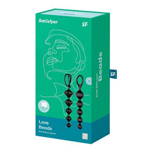 Satisfyer Beads black Kulki analne silikonowe