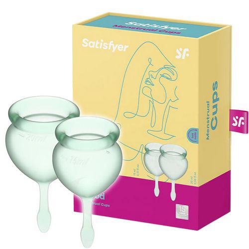 Satisfyer Feel Good Mentrual zestaw kubeczk&oacute;w menstruacyjnych 15ml + 20ml Light Green
