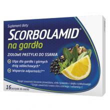 Zdjęcie produktu - SCORBOLAMID Na gardło - 16 tabletek do ssania 