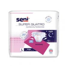 Zdjęcie produktu - SENI SUPER QUATRO L Pieluchomajtki dla dorosłych, 10 szt