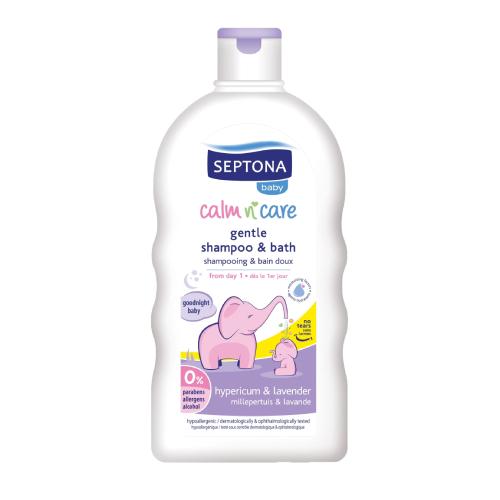 Zdjęcie produktu - SEPTONA Delikatny szampon i płyn do kąpieli z dziurawcem i lawendą, 200ml