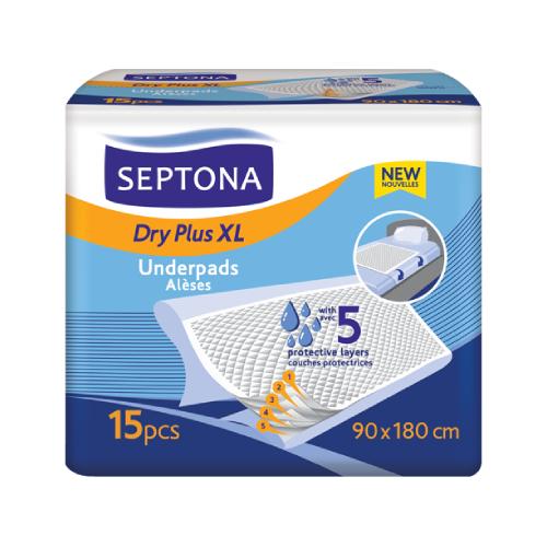 SEPTONA Dry Plus Podkłady higieniczne XL 90x180cm, 15 szt.