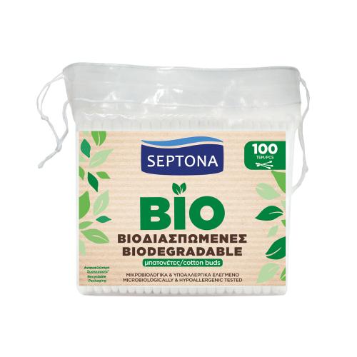 Zdjęcie produktu - SEPTONA Ecolife Bio Biodegradowalne patyczki higieniczne, 100szt.