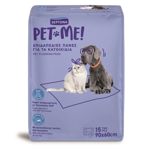Zdjęcie produktu - SEPTONA Pet Me! Super chłonna mata dla zwierząt 60x90cm, 15 szt. USZKODZONE OPAKOWANIE FOLIOWE