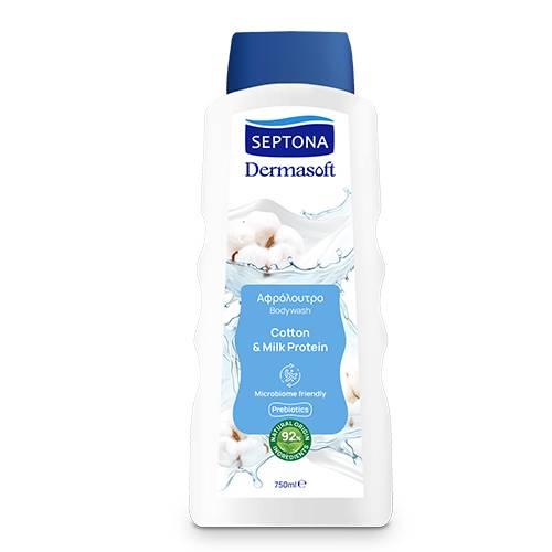 Zdjęcie produktu - Septona Żel pod prysznic Cotton & Milk Protein, 750 ml