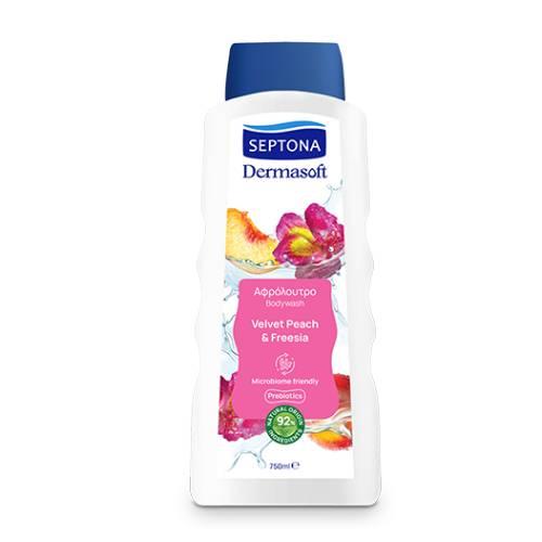 Zdjęcie produktu - Septona Żel pod prysznic Velvet Peach & Freesia, 750 ml