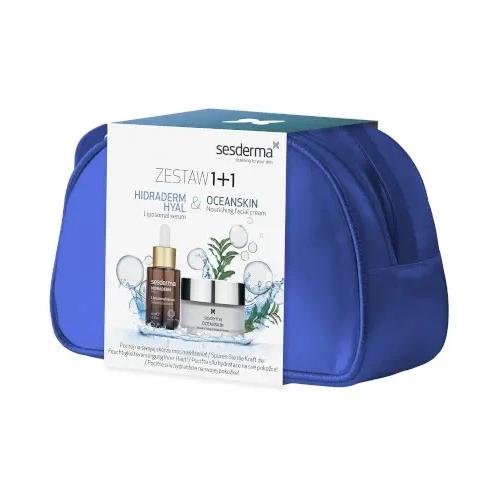Zdjęcie produktu - SESDERMA Zestaw Hidraderm Hyal Serum liposomowe, 30ml + Oceanskin Krem odżywczy, 50ml