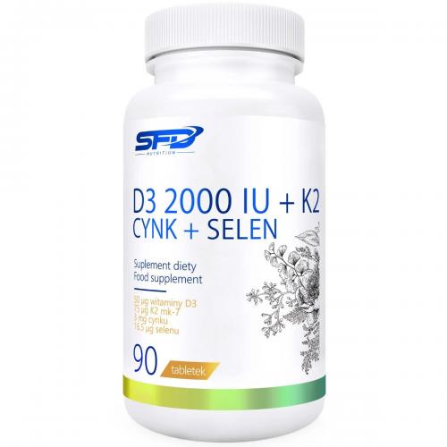 Zdjęcie produktu - SFD D3 2000+K2+Cynk+Selen, 90 tab.