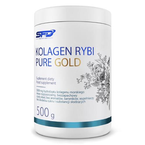 Zdjęcie produktu - SFD Kolagen Rybi Pure Gold proszek, 500g USZKODZONY KOREK 