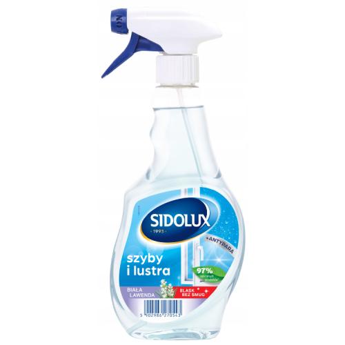 Zdjęcie produktu - SIDOLUX Crystal Płyn do mycia szyb i luster Biała lawenda, 500ml
