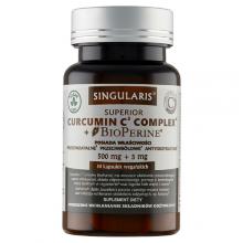 Zdjęcie produktu - SINGULARIS Curcumin C3 Complex, 30 kaps.  KR&Oacute;TKA DATA 31.10.2026