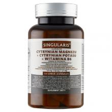 Zdjęcie produktu - SINGULARIS Cytrynian magnezu + Cytrynian potasu + Witamina B6, 120tabl.